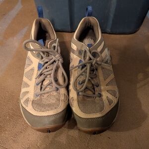 Merrell Tan and Blue Outdoor Hiking Shoes